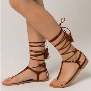 Tie up sandals